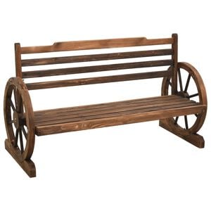 vidaXL Banco de jardim 112 cm madeira de abeto maci&ccedil;a