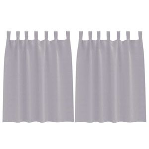 vidaXL Cortinas Blackout com Argolas 2 pcs Cinza Met&aacute;lico 140 x 140 cm