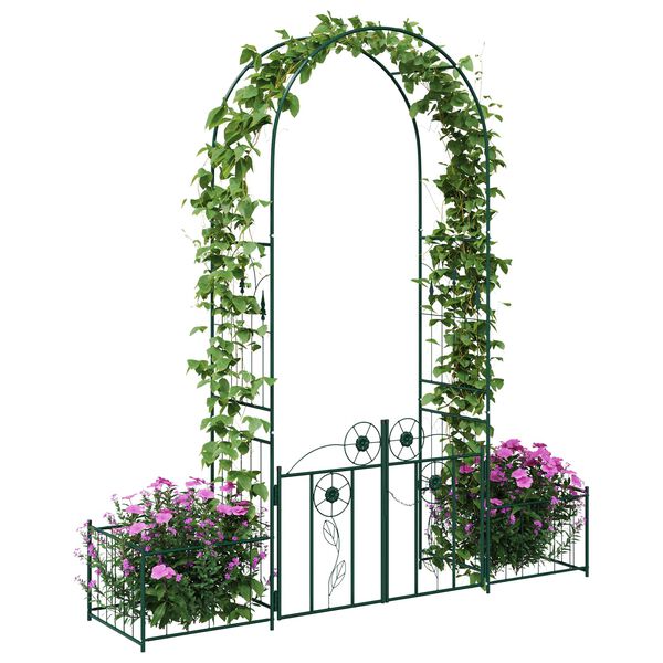vidaXL Arco de Jardim com bloqueio Verde 203 x 50 x 218 cm