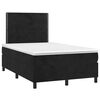 vidaXL Cama boxspring com colch&atilde;o 120x200 cm veludo preto