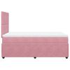 vidaXL Cama boxspring com colch&atilde;o 120x200 cm veludo rosa