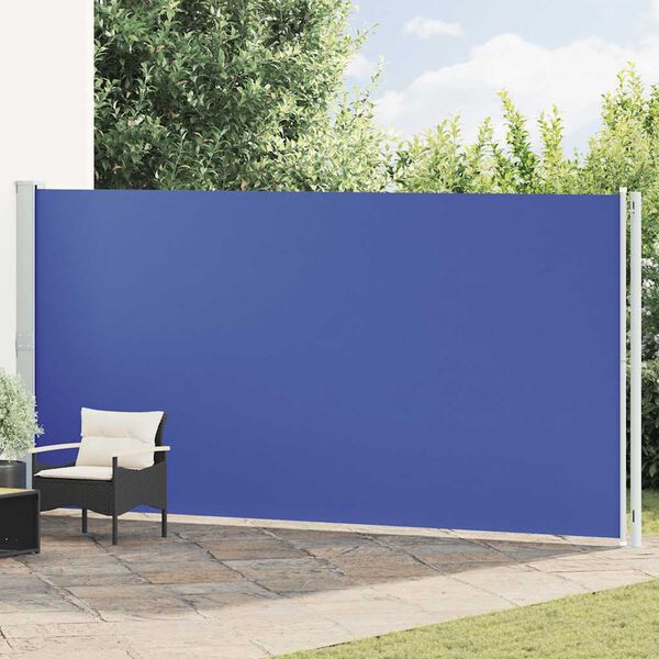 vidaXL Toldo lateral retr&aacute;til para p&aacute;tio 200x600 cm azul