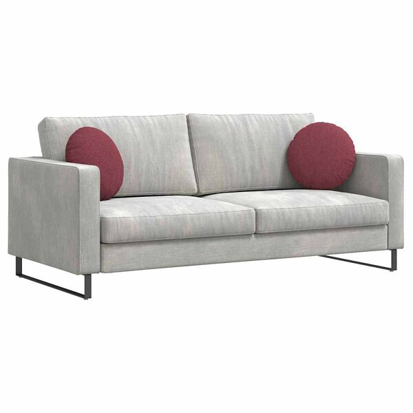 vidaXL Almofadas de Assento 2 pcs Vinho Vermelho &Oslash;40 x 13 cm tecido