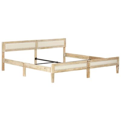 vidaXL Estrutura de cama 200 cm madeira de mangueira maciça