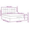 vidaXL Estrutura de cama otomana com colch&atilde;o 160x200 cm tecido preto