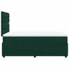 vidaXL Cama boxspring com colch&atilde;o 120x200 cm veludo verde-escuro