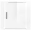 vidaXL Mesas de cabeceira parede 2 pcs 50x30x47 cm branco brilhante