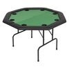 vidaXL Mesa de p&oacute;quer dobr&aacute;vel em dois 8 jogadores octogonal verde