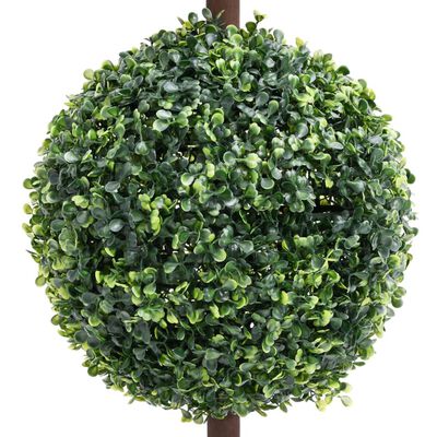vidaXL Planta artificial buxo em forma de esfera com vaso 118 cm verde