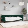 vidaXL Sof&aacute;-cama 100x200 cm veludo verde-escuro