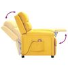 vidaXL Poltrona de massagens tecido amarelo-claro