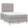 vidaXL Cama com molas/colch&atilde;o 120x200 cm tecido cinza-claro