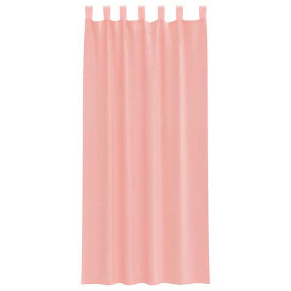 vidaXL Cortinas de voile com la&ccedil;os 2 pcs rosa 140x225 cm