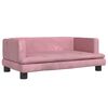 vidaXL Cama para c&atilde;es 80x45x30 cm veludo rosa