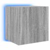 vidaXL M&oacute;vel de parede p/ TV c/ luzes LED 40,5x35x40cm cinzento sonoma