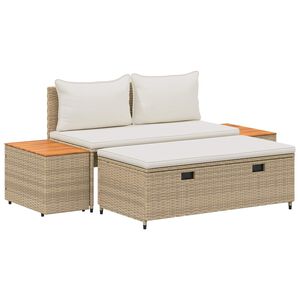 vidaXL Conjunto de Sof&aacute;s para Exterior 4 -Seater 4 pcs 55 x 30 x 39 cm