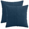 vidaXL Capa almofada 2 pcs ALMELO Azul Marinho 45 x 45 cm cord&atilde;o