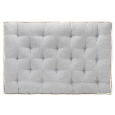 vidaXL Almofadão para sofá de paletes 120x80x10 cm cinzento