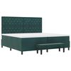 vidaXL Cama Box com colch&atilde;o Verde-escuro 200 x 200 cm Veludo