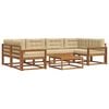vidaXL Conjunto de Sof&aacute;s para Exterior 7 pcs Natural e Bege