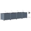vidaXL Vaso de Jardim 4 unid. Cinzento-claro 160 x 40 x 37,5 cm PP