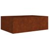 vidaXL Canteiro elevado de jardim 120x80x40 cm a&ccedil;o corten