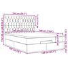vidaXL Estrutura de cama otomana com colch&atilde;o 140x190cm cinzento escuro