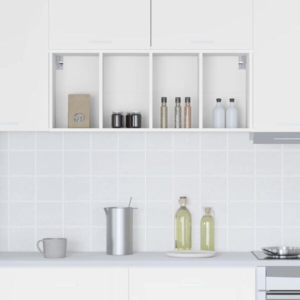 vidaXL Arm&aacute;rio suspenso Branco 40 x 29,5 x 100 cm Madeira processada