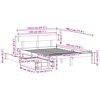 vidaXL Cama sem colch&atilde;o 140x190 cm madeira de pinho maci&ccedil;a