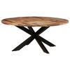 vidaXL Mesa de jantar redonda 175x75 cm ac&aacute;cia c/ acabamento a mel