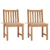 vidaXL Cadeiras de jardim c/ almofad&otilde;es 2 pcs teca maci&ccedil;a