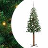 vidaXL &Aacute;rvore de Natal Slim com 150 LEDs com suporte Verde 150 cm
