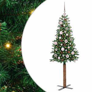 vidaXL &Aacute;rvore de Natal Slim com 150 LEDs com suporte Verde 150 cm