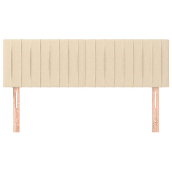 vidaXL Cabeceiras creme 144x5x78/88 cm tecido