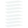 vidaXL Prateleiras para estante 8 pcs 80x30x1,5cm contraplacado branco