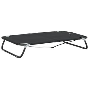 vidaXL Cama para c&atilde;es dobr&aacute;vel tecido oxford e a&ccedil;o antracite