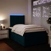 vidaXL Cama boxspring com colch&atilde;o 120x190 cm veludo azul