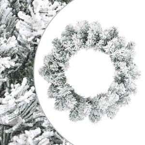 vidaXL Guirlanda de Natal Branco &Oslash; 30 cm PVC
