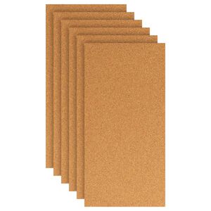 vidaXL Folha de Corti&ccedil;a 6 pcs 100 x 50 x 1 cm Corti&ccedil;a Castanho