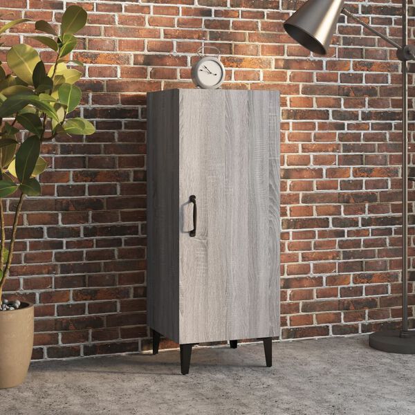 vidaXL Aparador 34,5x34x90 cm derivados de madeira sonoma cinzento