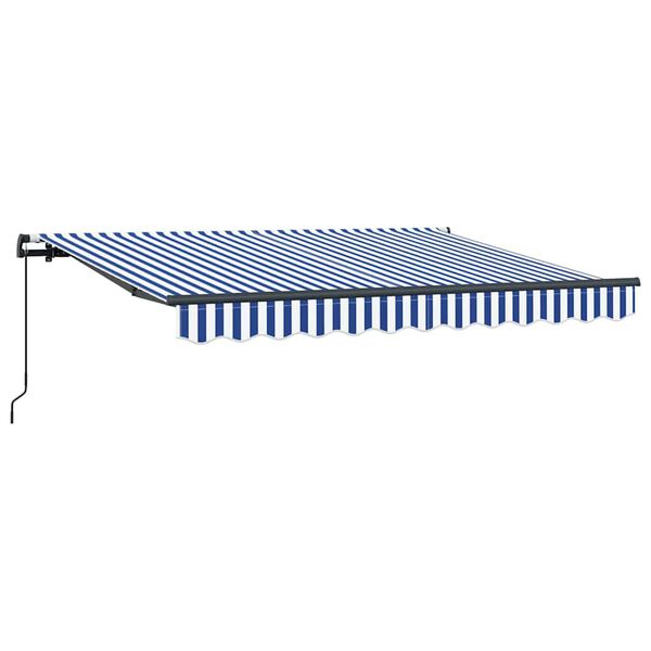 vidaXL Toldo Retr&aacute;til Manual Azul 300 x 200 cm tecido