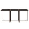 vidaXL 7 pcs conjunto jantar p/ jardim c/ almofad&otilde;es vime PE castanho