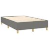 vidaXL Cama box spring c/ colchão e LED 120x200 cm tecido cinza-escuro