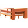 vidaXL Cama com estante sem colch&atilde;o 140x200 cm pinho maci&ccedil;o