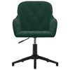 vidaXL Cadeiras de jantar giratorias 2 pcs veludo verde-escuro