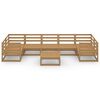 vidaXL 8 pcs conjunto lounge de jardim pinho maci&ccedil;o