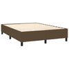 vidaXL Cama com molas/colch&atilde;o 140x190 cm tecido castanho-escuro