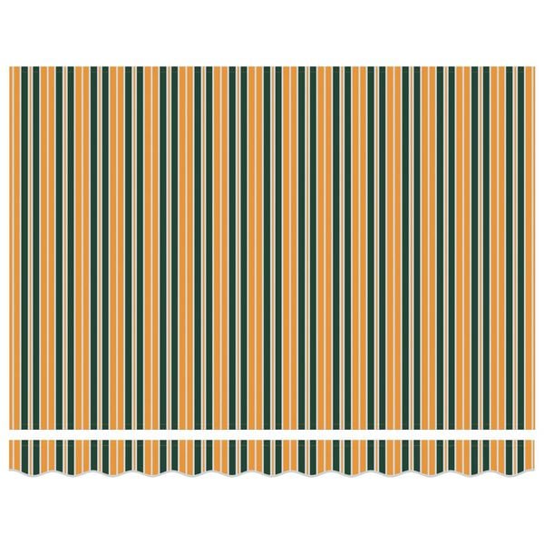 vidaXL Toldo Verde e Amarelo 350 x 250 x 165 cm Poliéster e Alumínio