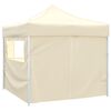 vidaXL Tenda dobr&aacute;vel 3 x 3 m creme com 4 paredes