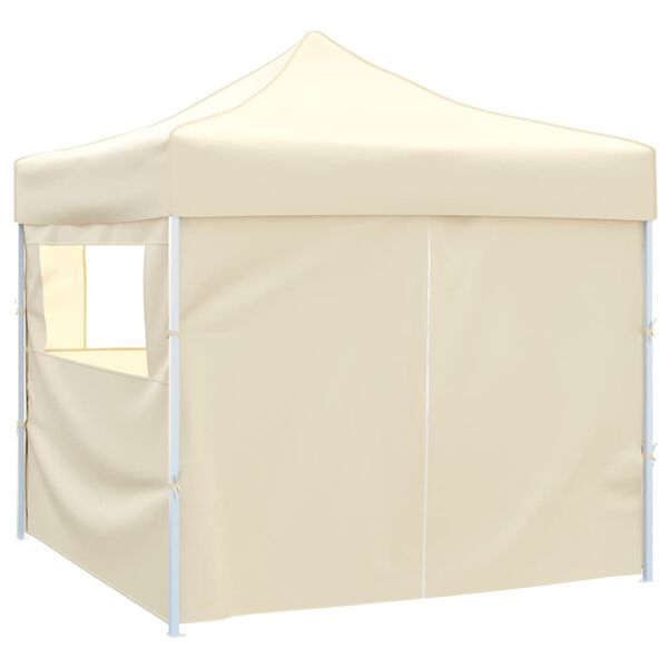 vidaXL Tenda dobr&aacute;vel 3 x 3 m creme com 4 paredes